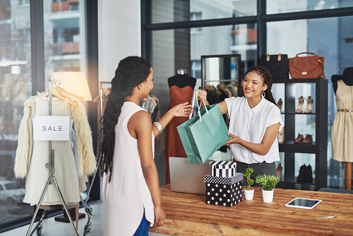 High end retail store check out counter at Market Common