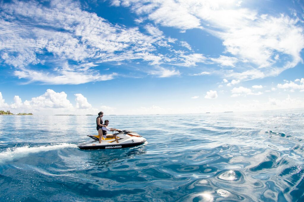 jet ski on the ocean during myrtle beach spring break
