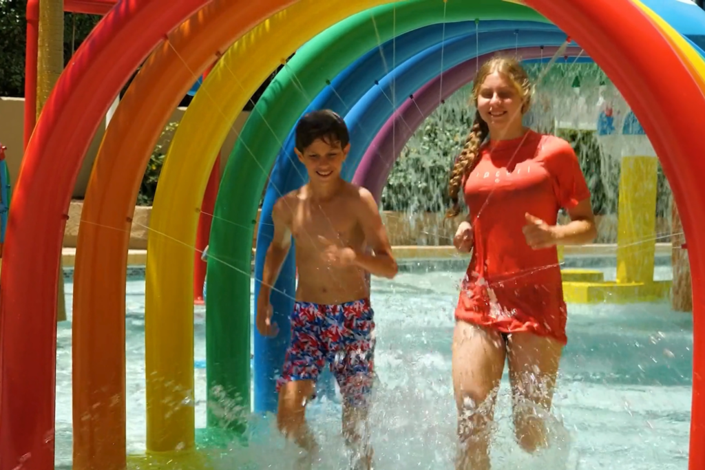 Water sprayer at Myrtle beach water park at Coral Beach Resort