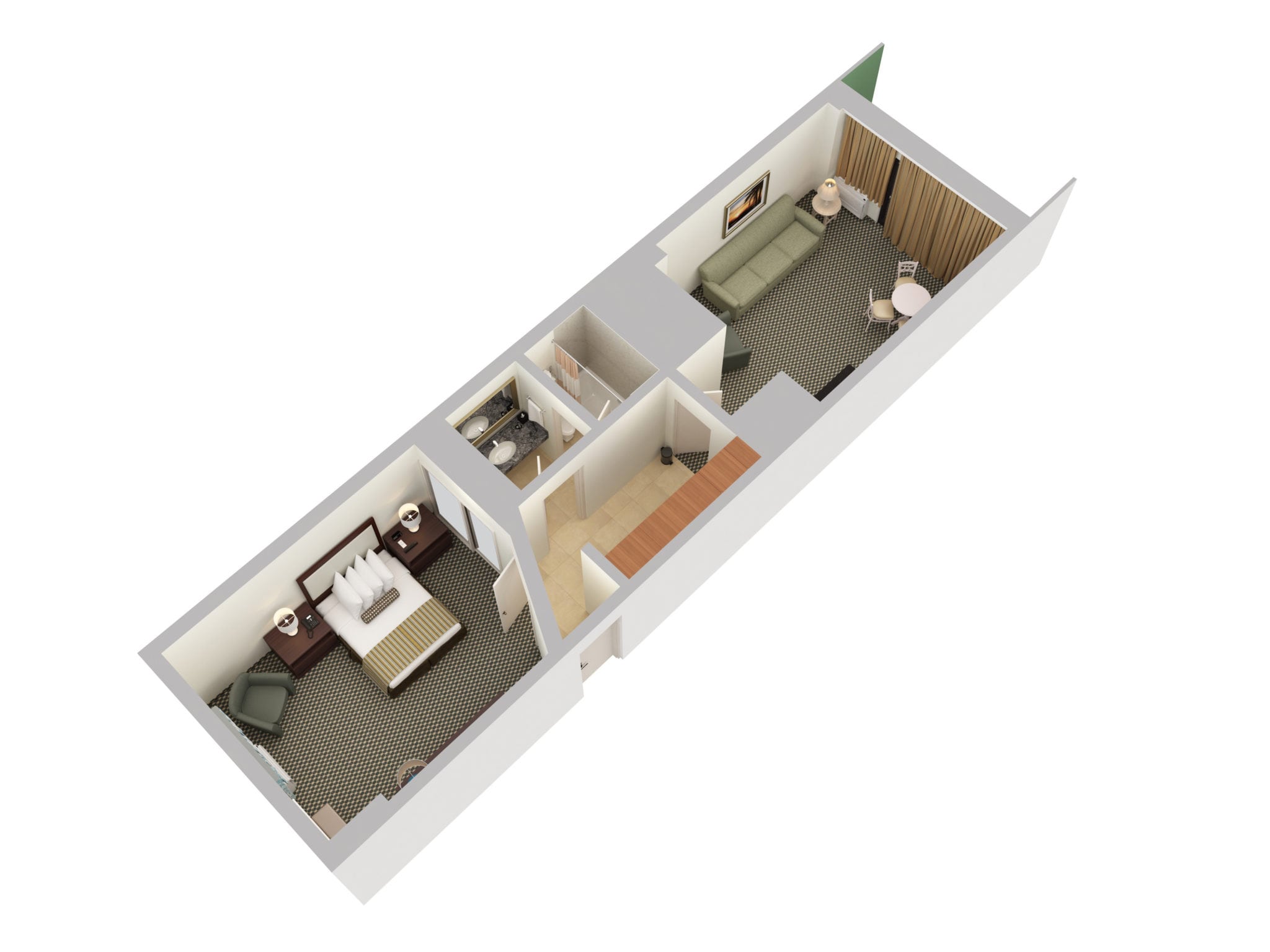 Premium Oceanfront King Suite Room Layout