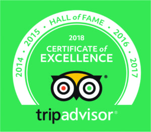 Trip Advisor Certificate of Excellence